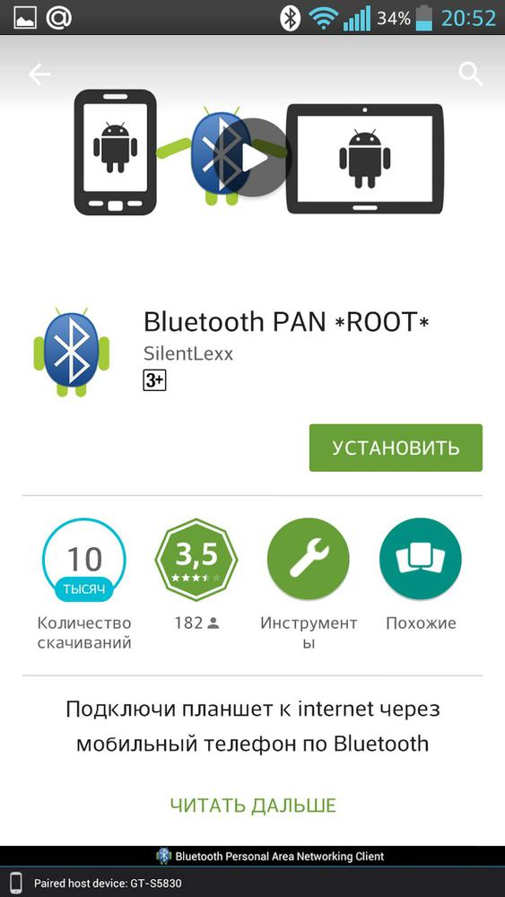 Bluetooth PAN