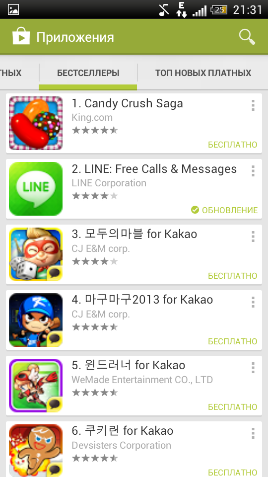 Приложения Android 