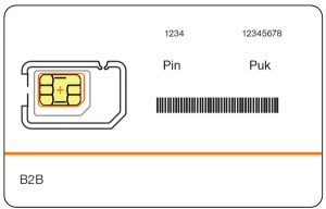 Новая симка с pin и puk кодами