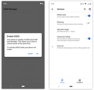 Android Q работа двух сим-карт