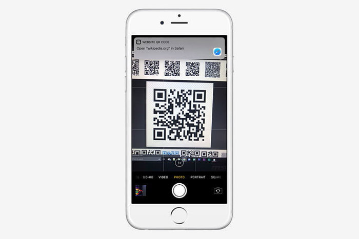 Считать QR-код с помощью камеры Айфон
