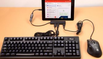Как подключить клавиатуру и мышь к планшету?