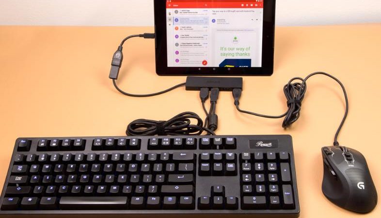 Как подключить клавиатуру и мышь к планшету?