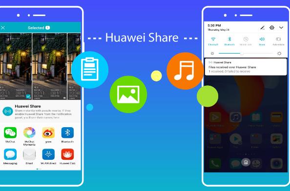 Передача файлов Huawei Share