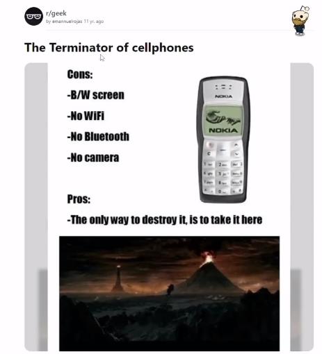 Первый мем про Nokia 1100