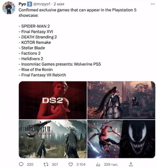 Новые игры на PS5
