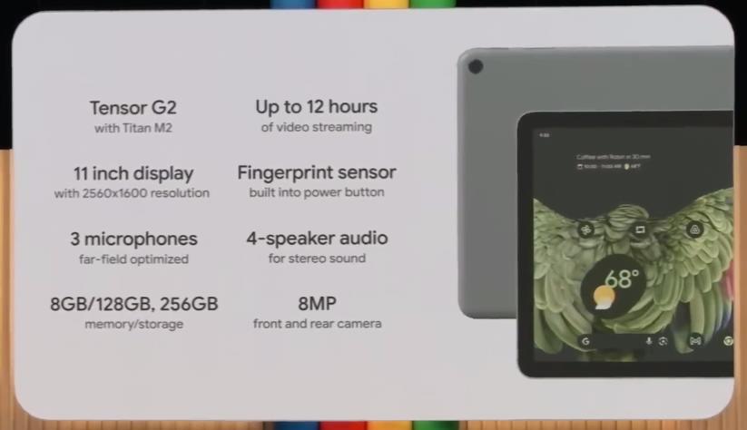 Планшет Google Pixel Tablet