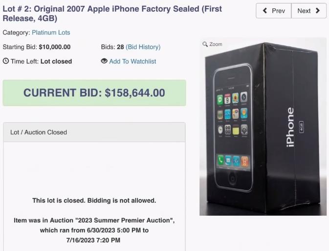 iPhone 2G за 158000 долларов
