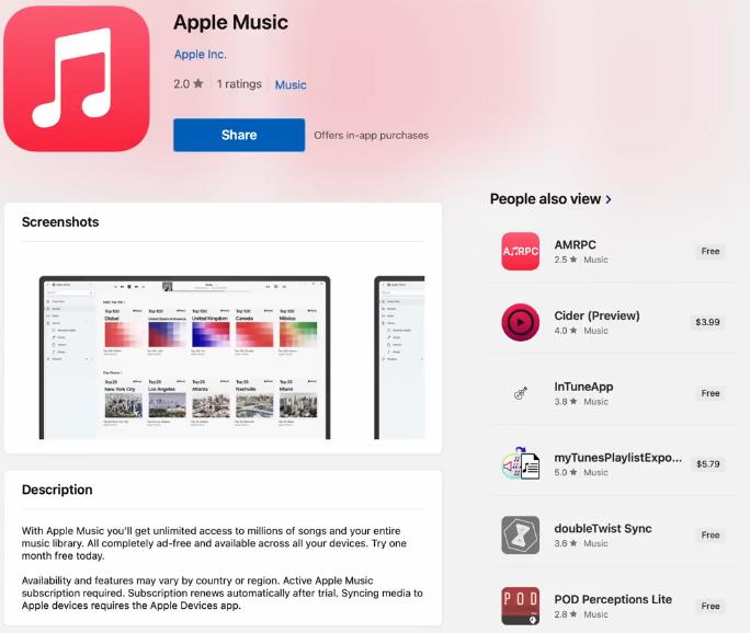 Apple Music на Windows