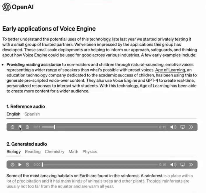Voice Engine от OpenAI